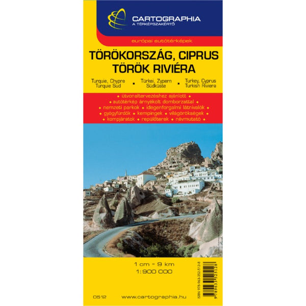 TURKEY, CYPRUS, TURKISH RIVIERA road map Cartographia