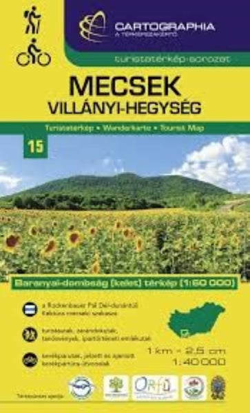 Mecsek, Villány Mountains tourist map [15] Cartographia