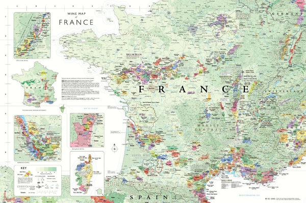 Wine Map of France - Poster DeLong Wine Maps