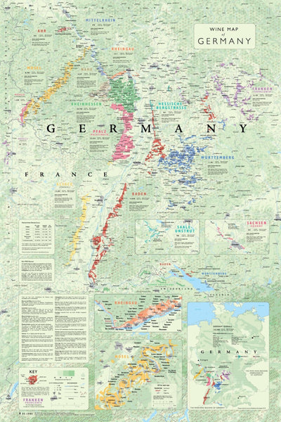 Wine Map of Germany DeLong Wine Maps