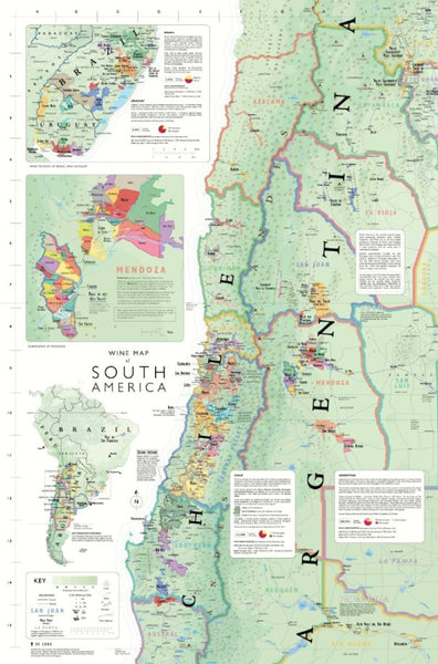 Wine Map of South America DeLong Wine Maps
