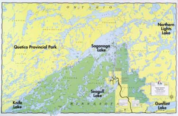 E-4: SAGANAGA LAKE, SAGANAGONS LAKE, SEAGULL LAKE Fisher Maps