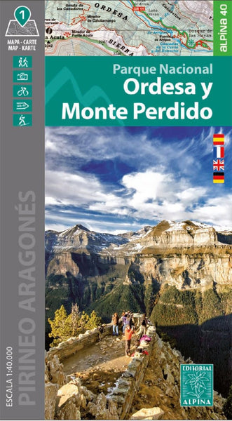 Parque Nacional de Ordesa y Monte Perdido Outdoor Recreation Map Editorial Alpina