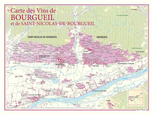 Bourgueil et St-Nicolas de Bourgueil Wine Poster Editions Benoit France