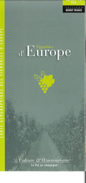 Wine Map of Europe - Vignobles d' Europe Editions Benoit France
