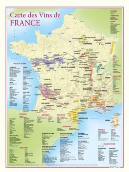 Carte des Vins de France Editions Benoit France