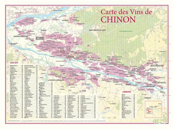 Chinon wine poster Editions Benoit France