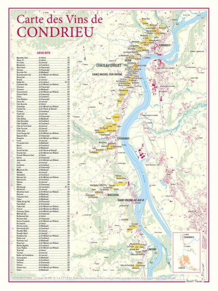 Condrieu wine poster Editions Benoit France