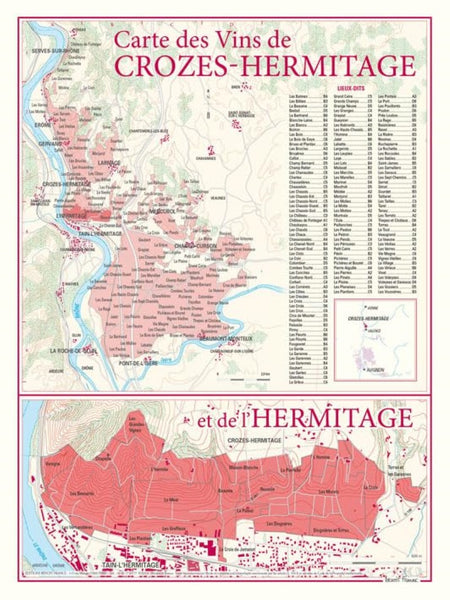 Crozes-Hermitage wine poster Editions Benoit France