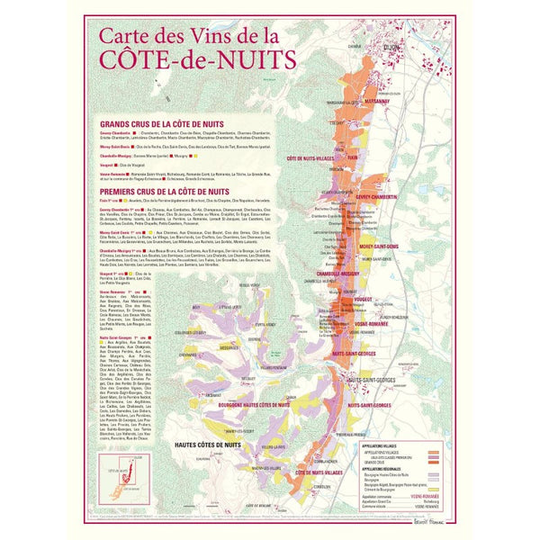 Cote de Nuits wine poster Editions Benoit France