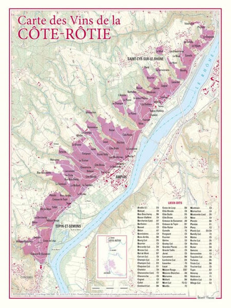 Cote-Rotie wine poster Editions Benoit France