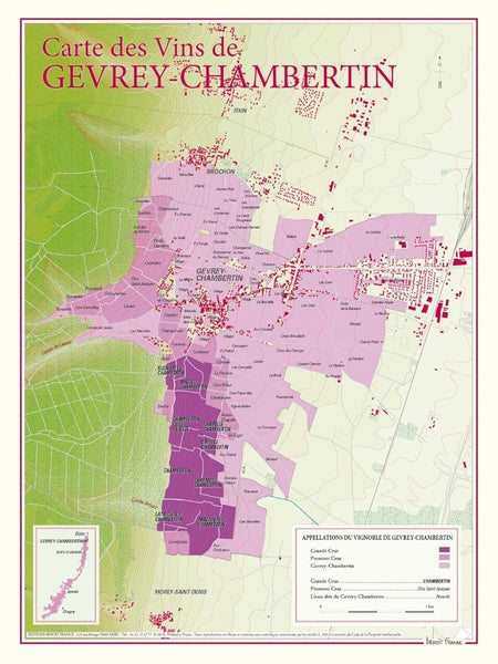 Gevrey-Chambertin wine poster Editions Benoit France