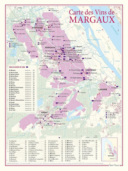 Margaux wine poster Editions Benoit France