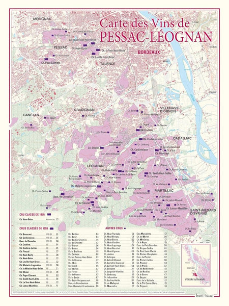 Pessac-Leognan wine poster Editions Benoit France
