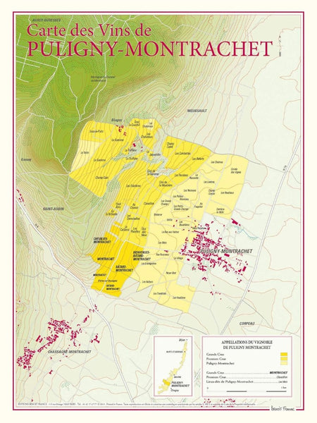Puligny-Montrachet wine poster Editions Benoit France