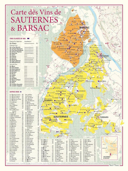 Sauternes & Barsac wine poster Editions Benoit France