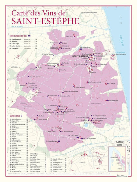 Saint-Estephe wine poster Editions Benoit France