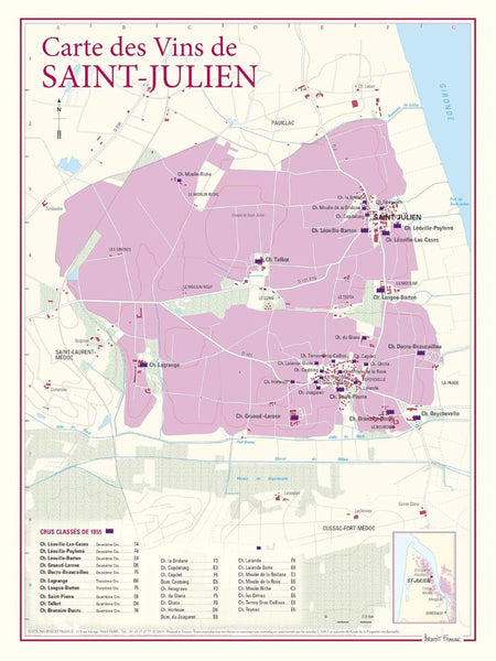 Saint-Julien wine poster Editions Benoit France