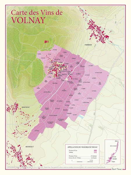 Volnay wine poster Editions Benoit France