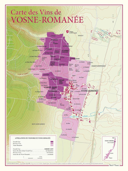 Vosne-Romanée wine poster Editions Benoit France
