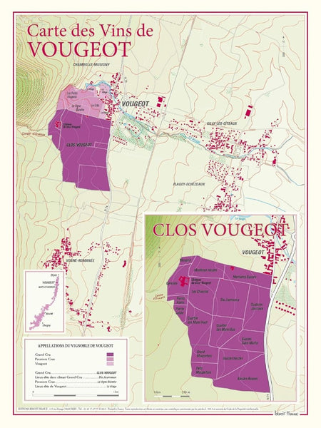Vougeot wine poster Editions Benoit France