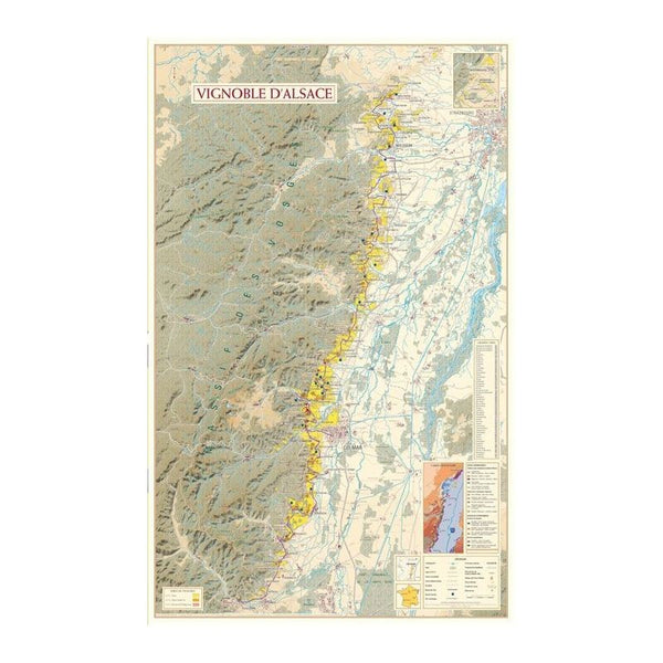 Carte du Vignoble d'Alsace Editions Benoit France