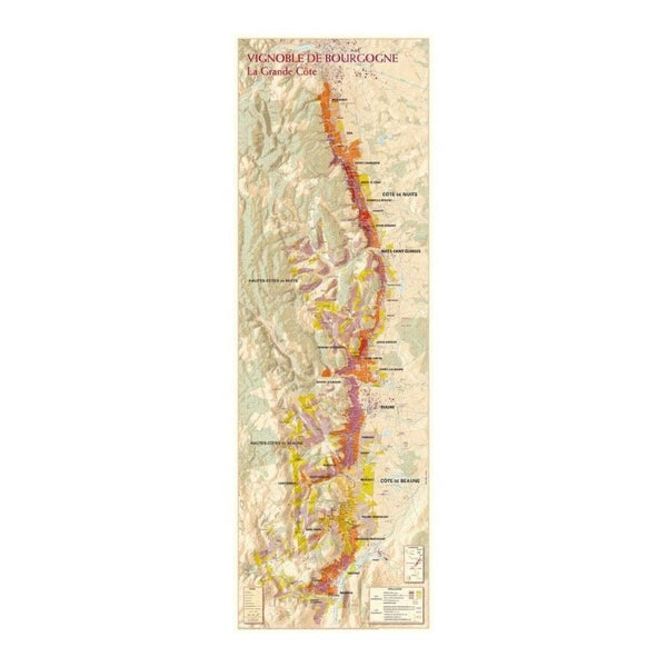 Carte du Vignoble de Bourgogne (Côte d'Or) Editions Benoit France