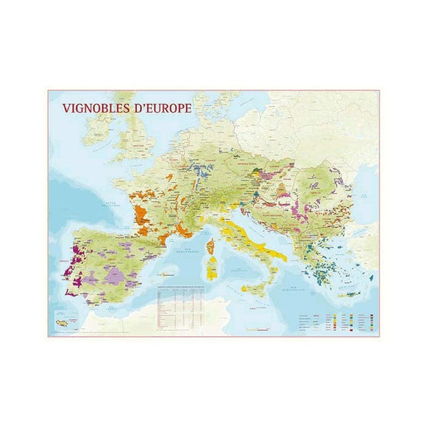 Carte du Vignoble d'Europe Editions Benoit France