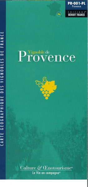 Provence, France Wine Map - Vignoble de Provence - Editions Benoit France
