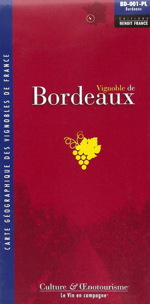 Carte du Vignoble de Bordeaux Editions Benoit France