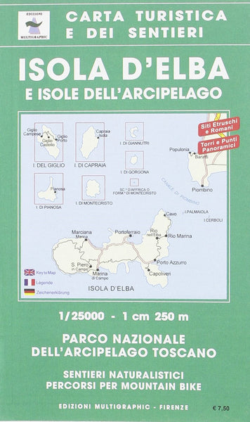Isola d'Elba 1:25,000 Topographic Hiking Map Edizioni Multigraphic