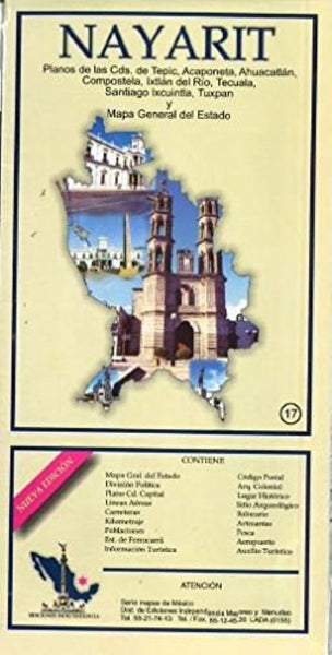 Nayarit State Map Ediciones Independencia