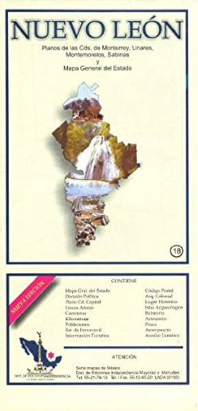 Nuevo León State Map Ediciones Independencia