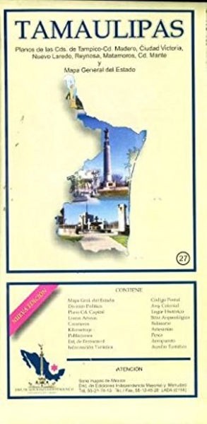 Tamaulipas State Map Ediciones Independencia