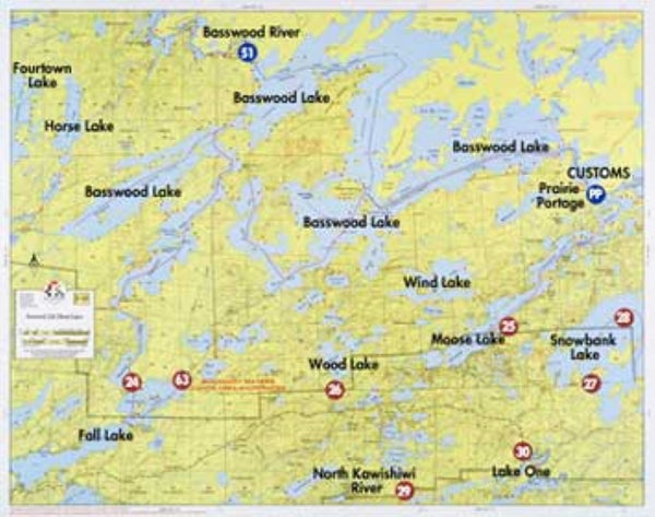F-10: BASSWOOD LAKE, FALL LAKE, MOOSE LAKE Fisher Maps