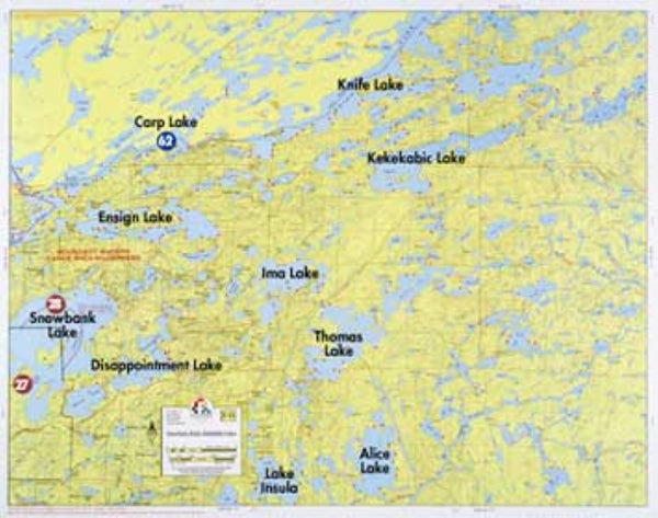 F-11: SNOWBANK LAKE, KNIFE LAKE, KEKEKABIC LAKE Fisher Maps
