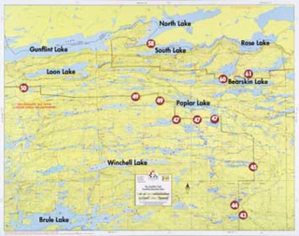 F-13: GUNFLINT LAKE, BEARSKIN LAKE Fisher Maps