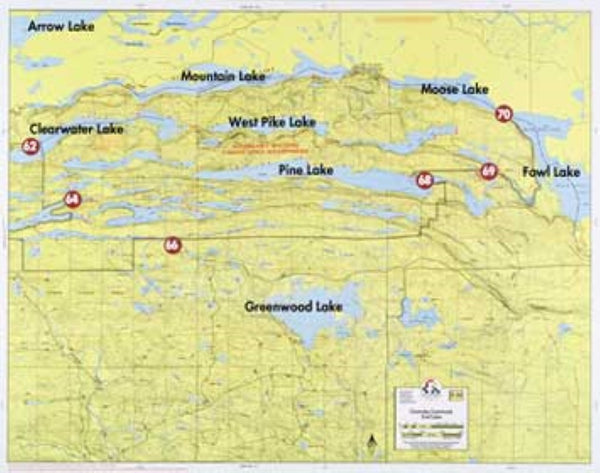 F-14: CLEARWATER LAKE, GREENWOOD LAKE, FOWL LAKE Fisher Maps