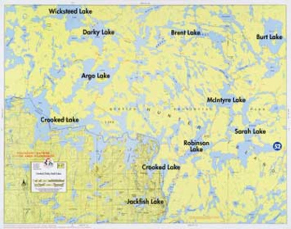 F-17: CROOKED LAKE, DARK WATER LAKE, SARAH LAKE Fisher Maps