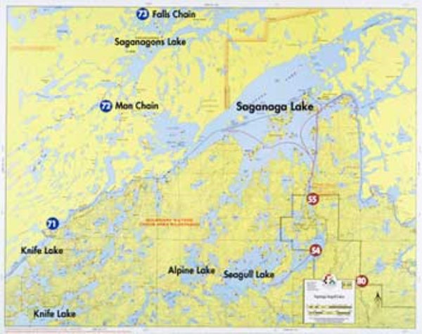 F-19: SAGANAGA LAKE, SEAGULL LAKE Fisher Maps