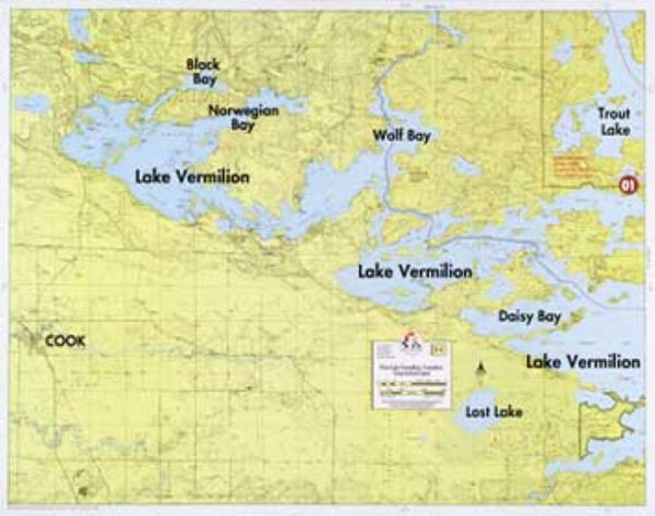 F-1: WEST LAKE VERMILION, TROUT LAKE, LOST LAKE Fisher Maps