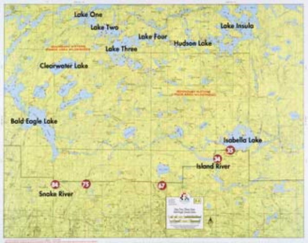F-4: LAKE ONE, LAKE TWO, LAKE THREE, LAKE FOUR, BALD EAGLE LAKE, INSULA LAKE Fisher Maps