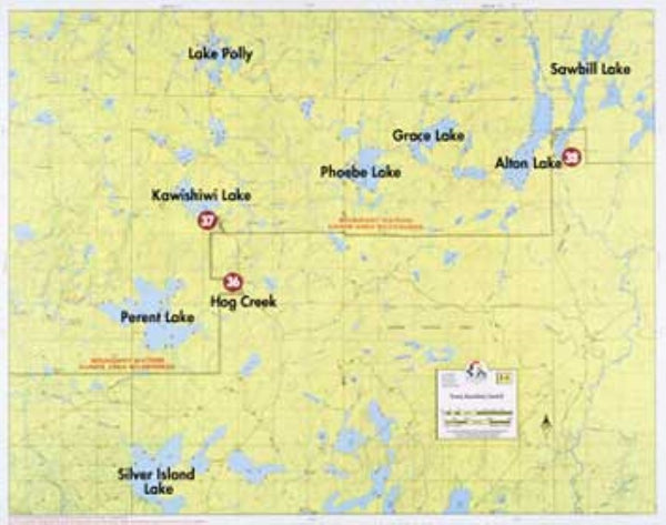 F-5: PERENT LAKE, KAWISHIWI LAKE, SAWBILL LAKE Fisher Maps