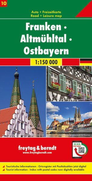 Franconia - Altmühltal - Eastern Bavaria, road map 1:150,000, sheet 10 Freytag & Berndt