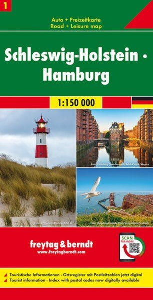 Schleswig -Holstein - Hamburg, road map 1:150,000, sheet 1 Freytag & Berndt