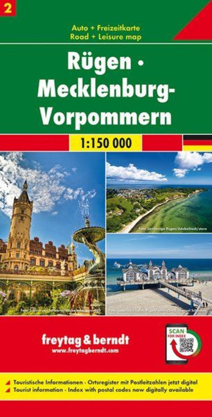 Rügen - Mecklenburg -Vorpmmern, road map 1:150,000, sheet 2 Freytag & Berndt