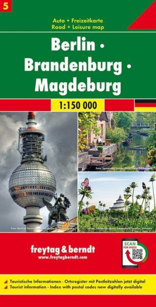 Berlin - Brandenburg - Magdeburg, road map 1:150,000, sheet 5 Freytag & Berndt