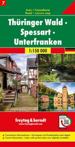 Thuringian Forest - Spessart - Lower Franconia, road map 1:150,000, sheet 7 Freytag & Berndt