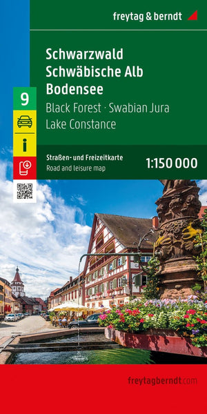 Black Forest - Swabian Alb - Lake Constance, road map 1:150,000, sheet 9 Freytag & Berndt