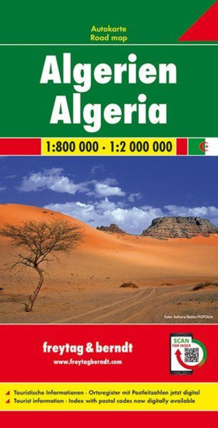 Algerien, Autokarte 1:800.000-1:2.000.000 = Algeria, road map 1:800,000-1:2,000,000 Freytag & Berndt